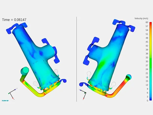 Die casting moldflow