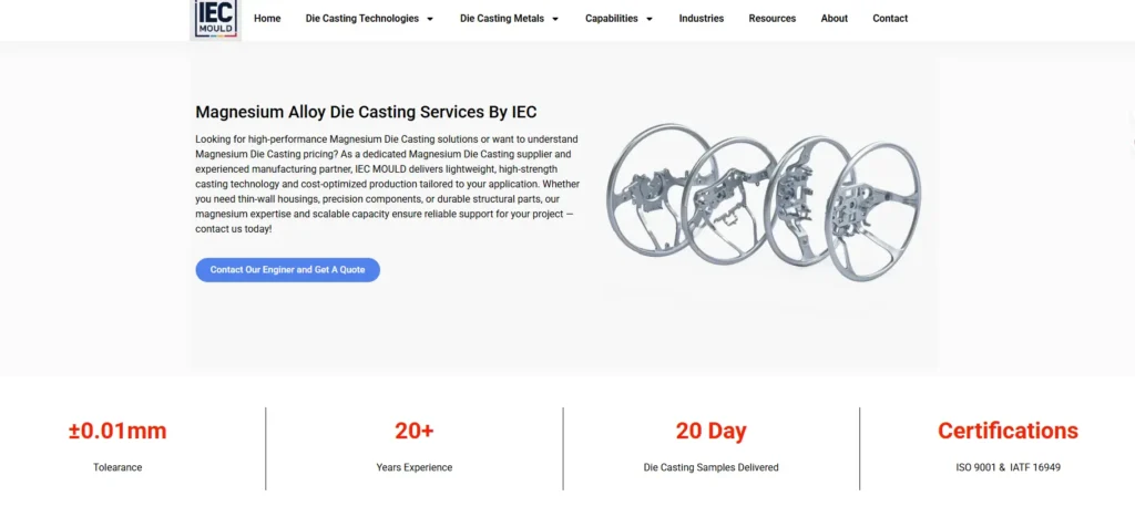 top magnesium die casting manufacturers