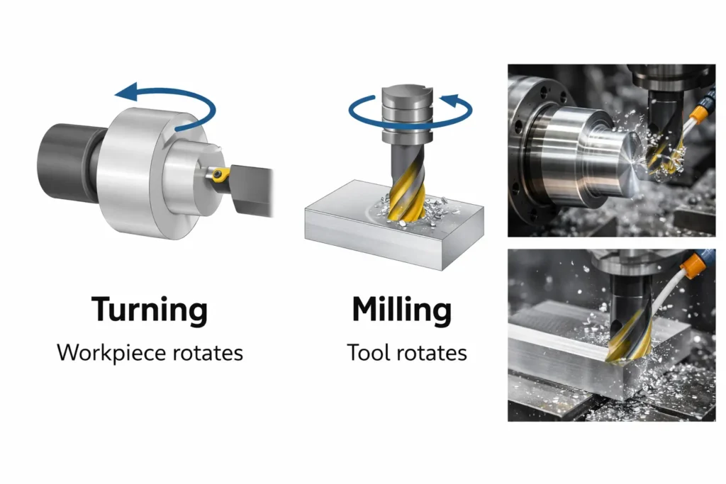 Comparison: High-speed aluminum turning vs milling process efficiency