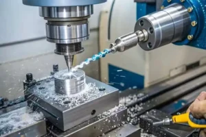 An aluminum CNC milling machine cutting process