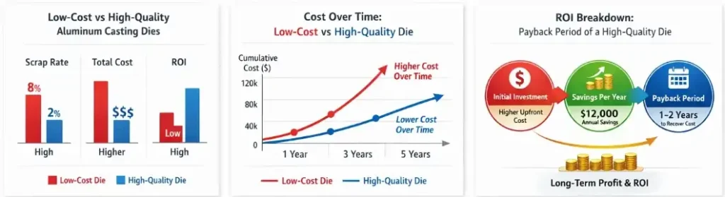 Low-cost vs High-quality die（Scrap Cost ROI)