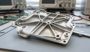 Thin-wall aluminum die casting auto parts with 0.8mm to 1.2mm thickness for lightweight automotive applications.