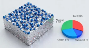 Schematic Diagram of Zinc-Aluminum Alloy Composition