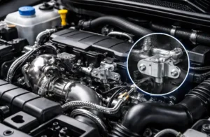 Zinc plated die casting parts, such as brackets and connectors, used within a car's engine bay for corrosion resistance