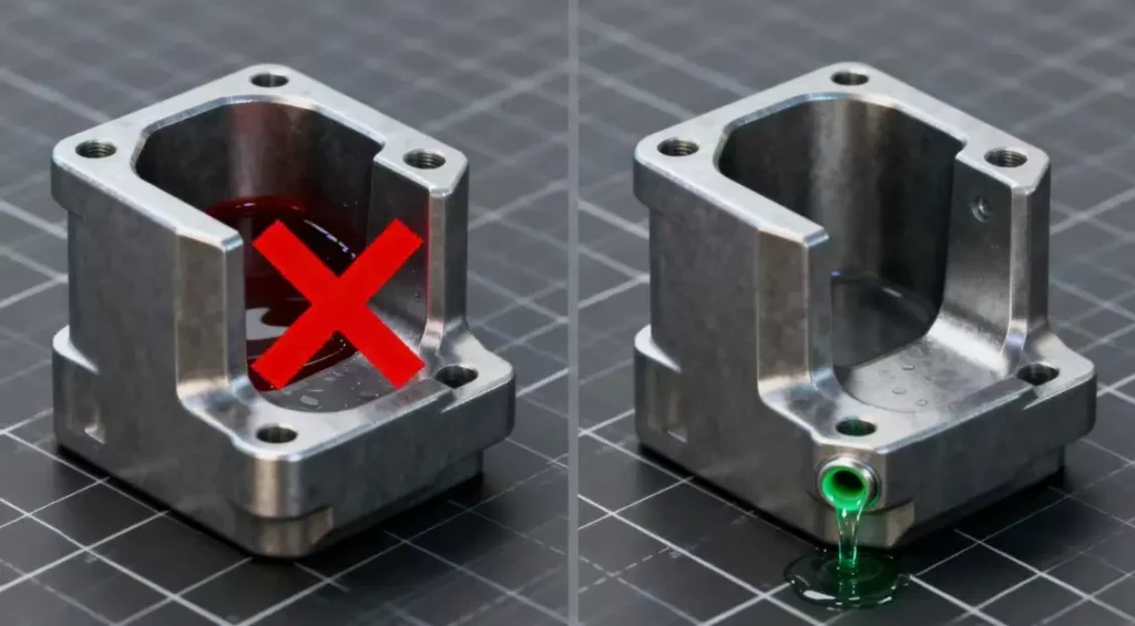 zinc plating drainage hole design