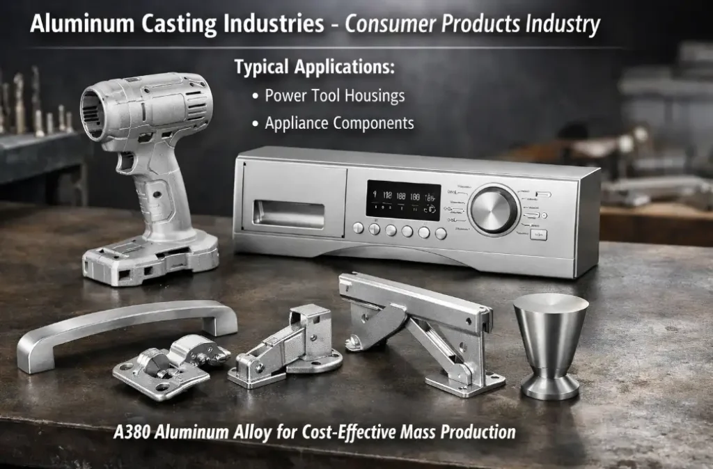 Aluminum Casting Industries- Consumer Products Industry Applications Power tool housings Appliance components Furniture fittings