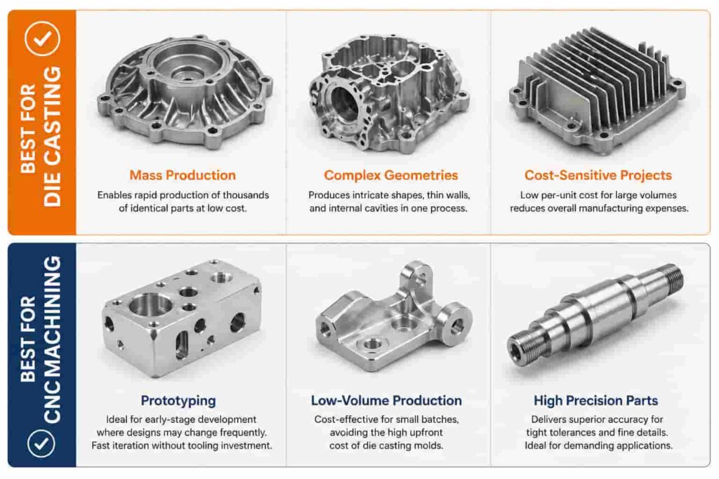 Die Casting vs CNC Machining