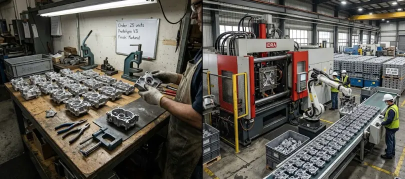 die casting aluminum low vs high volume production