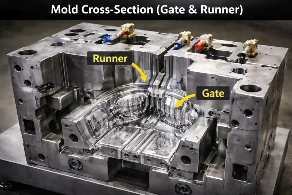 die casting mold gate and runner system design for cost optimization