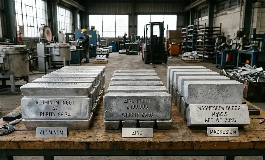 common die casting materials including aluminum zinc and magnesium