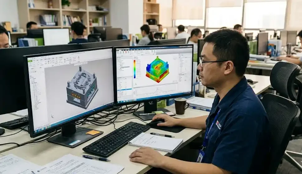 engineer performing mold design for zinc die casting