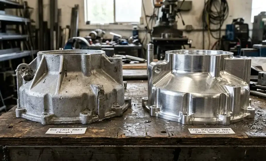 difference between die casting and CNC machining for metal parts
