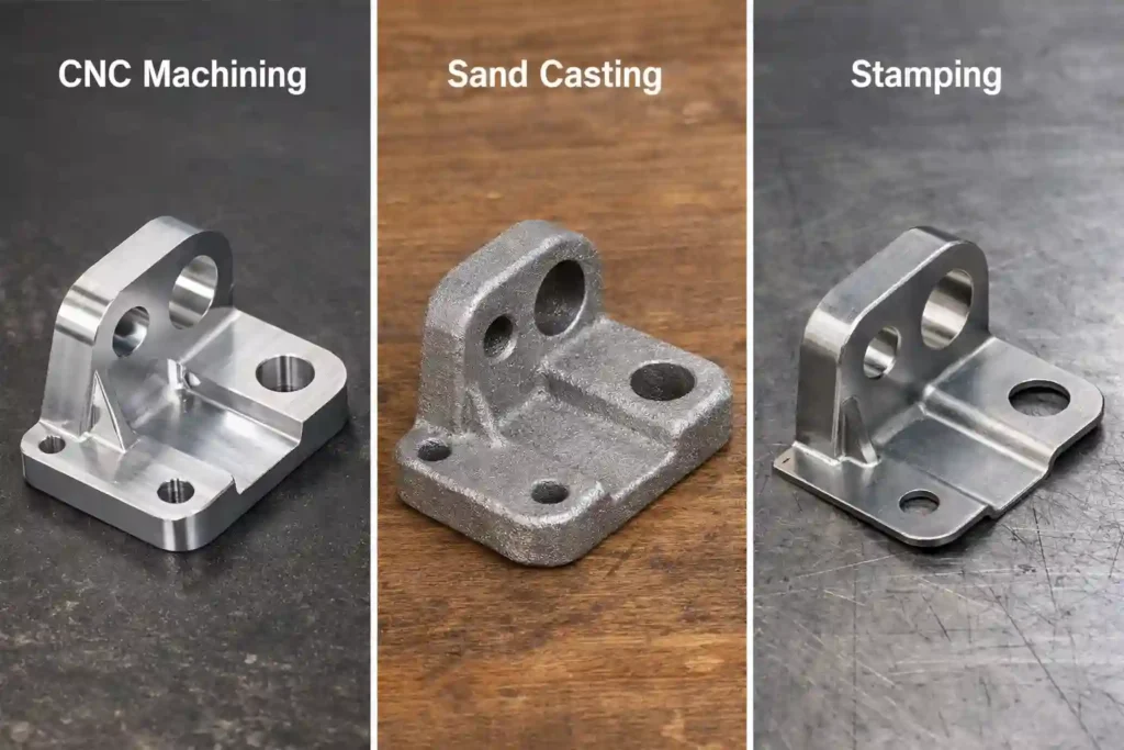 comparison of auto die casting CNC machining and sand casting processes