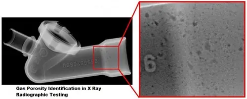 gas porosity identification x ray radiographic testing die casting