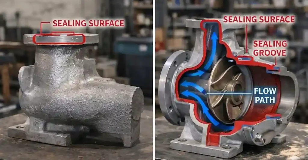 comparison between general casting and pump housing casting