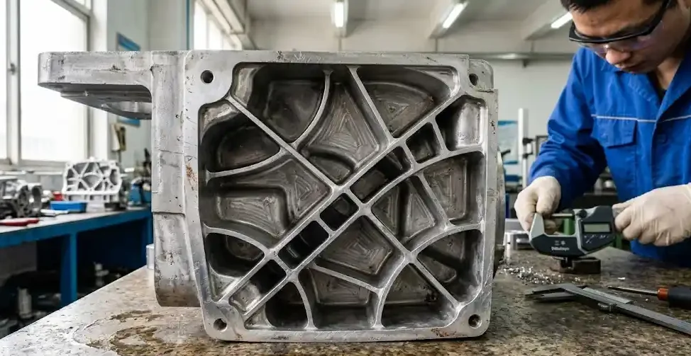 thin wall complex zinc die casting component