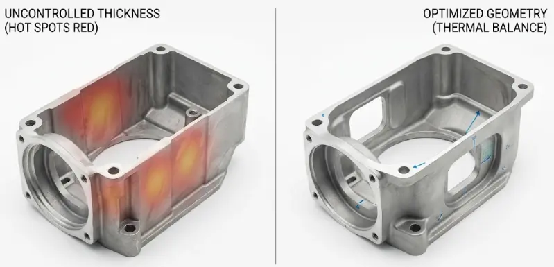 wall thickness uniformity die casting