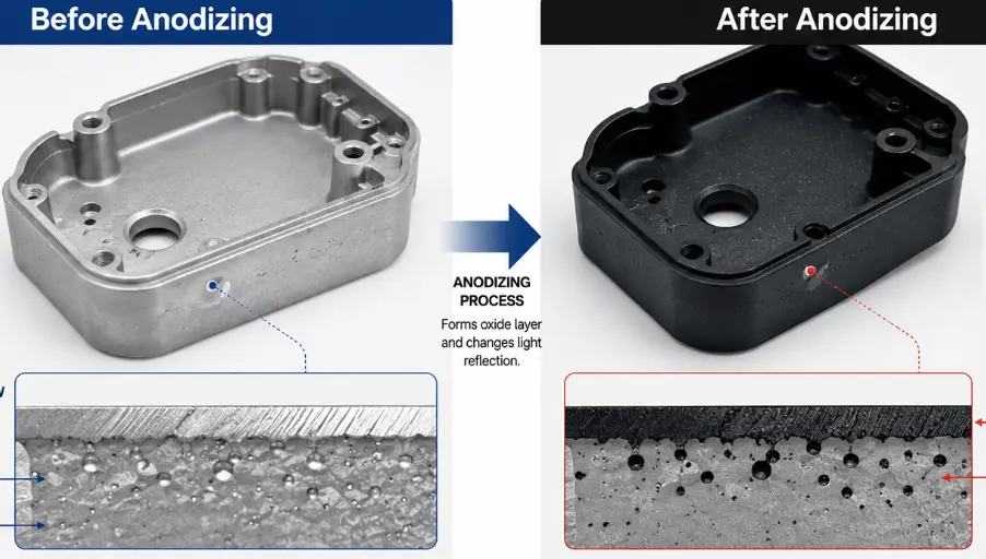 why porosity visible after anodizing